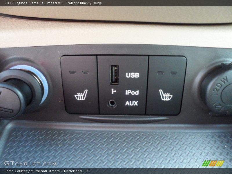 Twilight Black / Beige 2012 Hyundai Santa Fe Limited V6