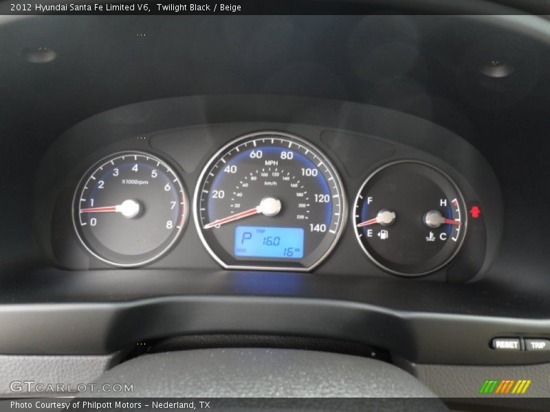 Twilight Black / Beige 2012 Hyundai Santa Fe Limited V6