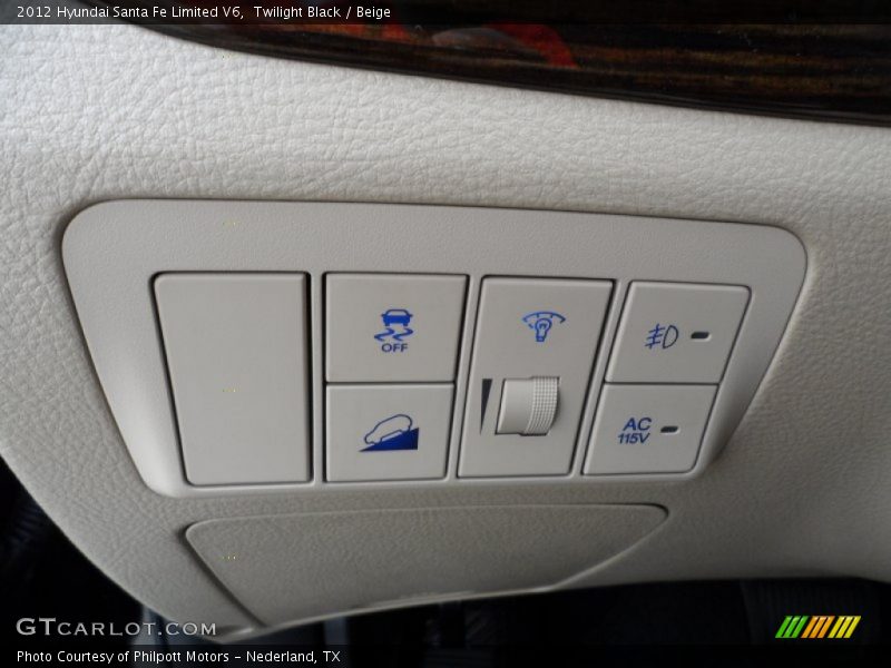 Twilight Black / Beige 2012 Hyundai Santa Fe Limited V6