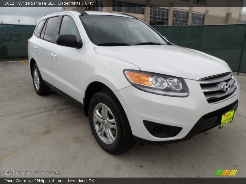 Glacier White / Gray 2012 Hyundai Santa Fe GLS