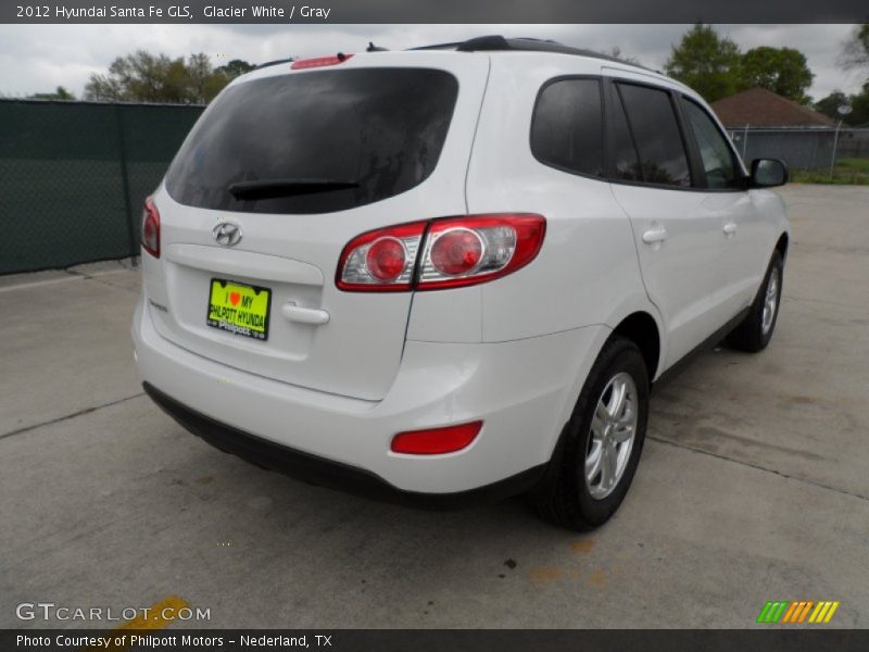 Glacier White / Gray 2012 Hyundai Santa Fe GLS