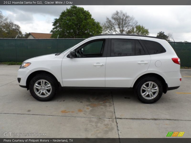 Glacier White / Gray 2012 Hyundai Santa Fe GLS