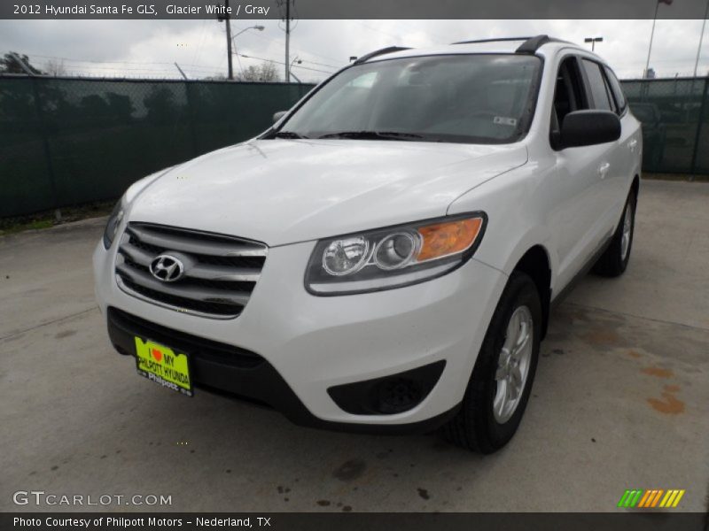 Glacier White / Gray 2012 Hyundai Santa Fe GLS