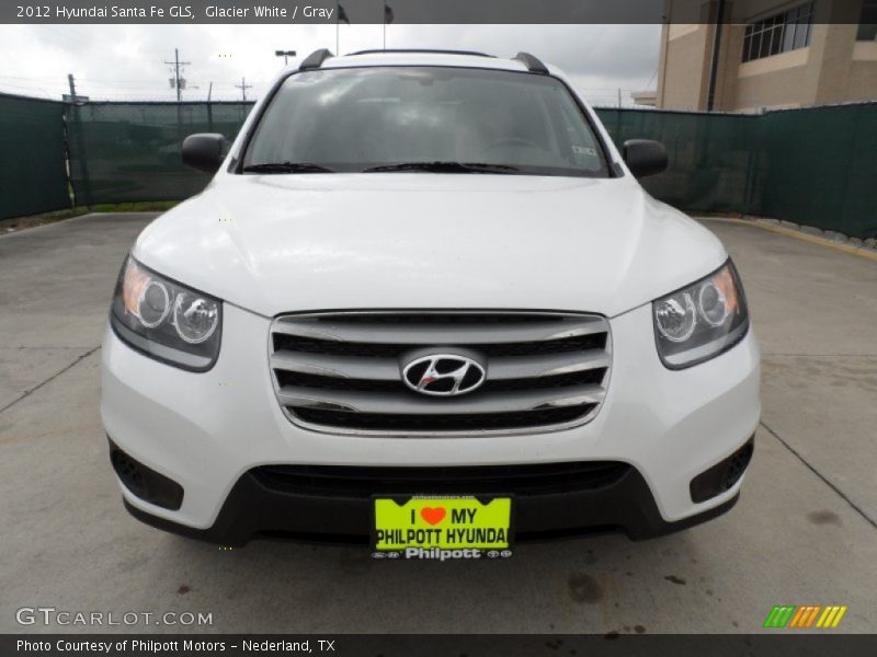 Glacier White / Gray 2012 Hyundai Santa Fe GLS
