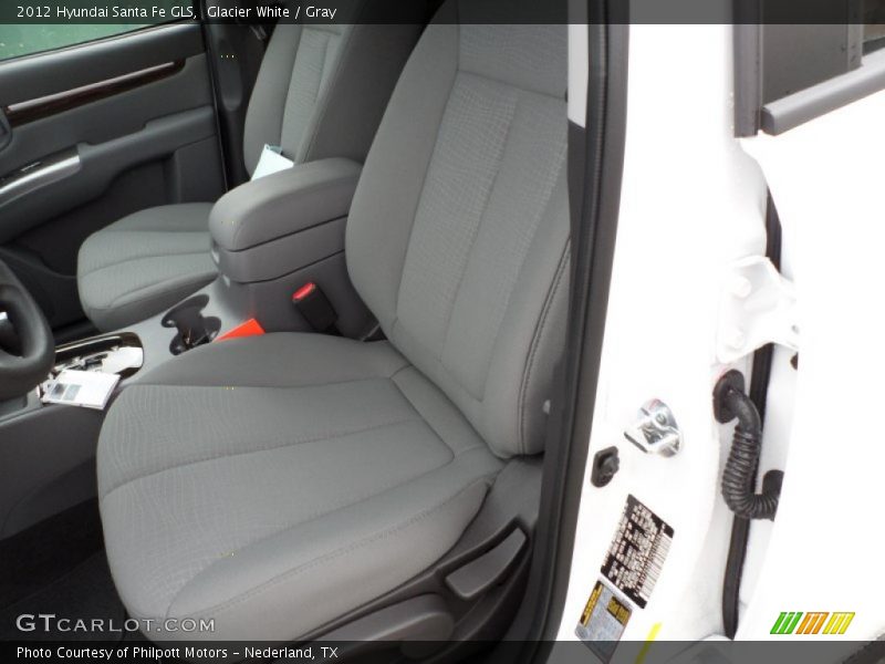 Glacier White / Gray 2012 Hyundai Santa Fe GLS