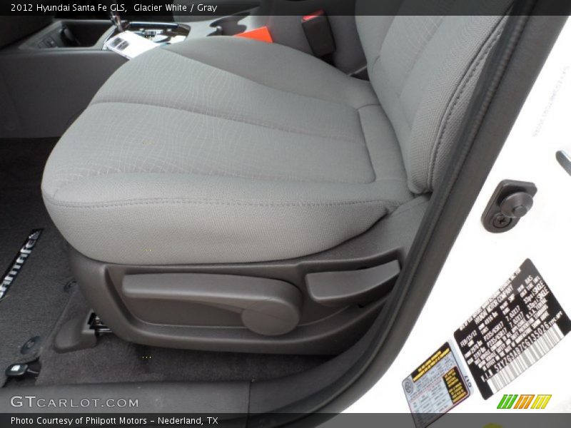 Glacier White / Gray 2012 Hyundai Santa Fe GLS