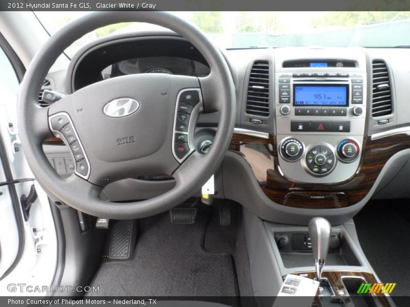Glacier White / Gray 2012 Hyundai Santa Fe GLS