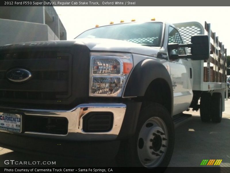 Oxford White / Steel 2012 Ford F550 Super Duty XL Regular Cab Stake Truck