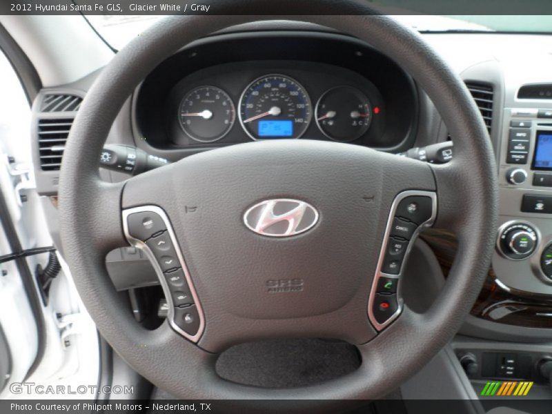 Glacier White / Gray 2012 Hyundai Santa Fe GLS
