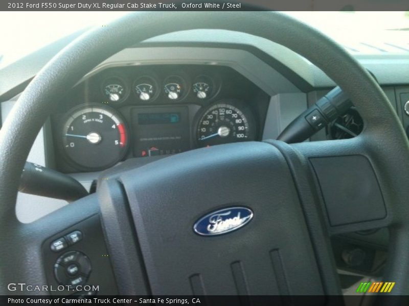 Oxford White / Steel 2012 Ford F550 Super Duty XL Regular Cab Stake Truck