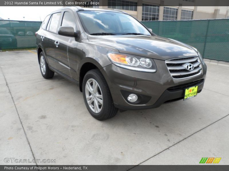 Cabo Bronze / Beige 2012 Hyundai Santa Fe Limited V6