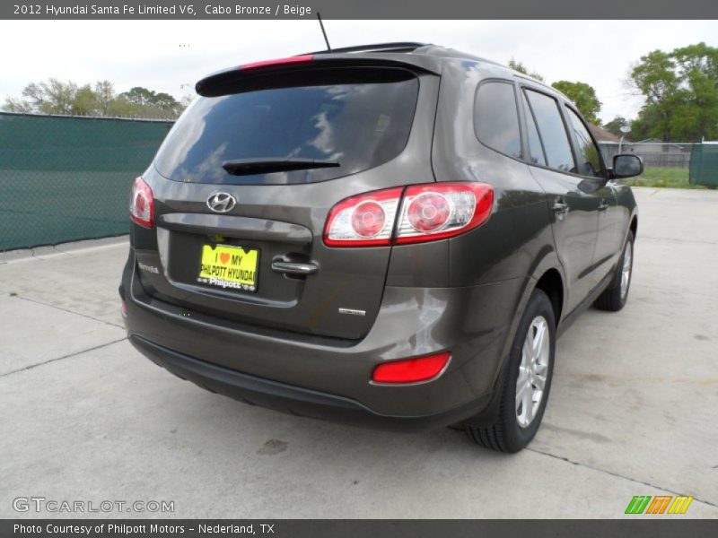 Cabo Bronze / Beige 2012 Hyundai Santa Fe Limited V6