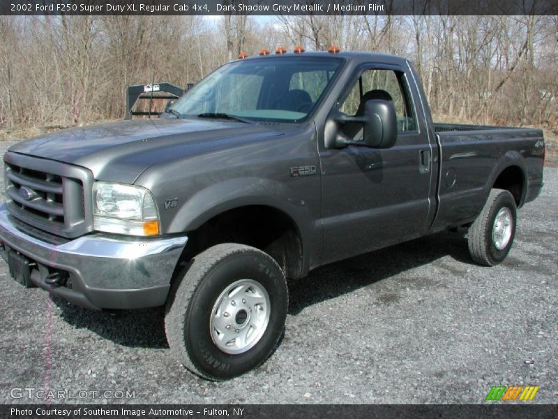Dark Shadow Grey Metallic / Medium Flint 2002 Ford F250 Super Duty XL Regular Cab 4x4