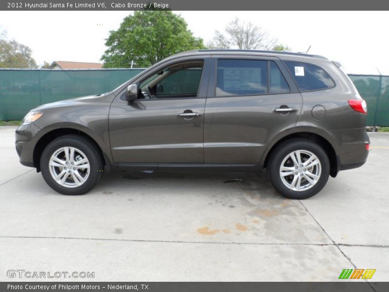 Cabo Bronze / Beige 2012 Hyundai Santa Fe Limited V6