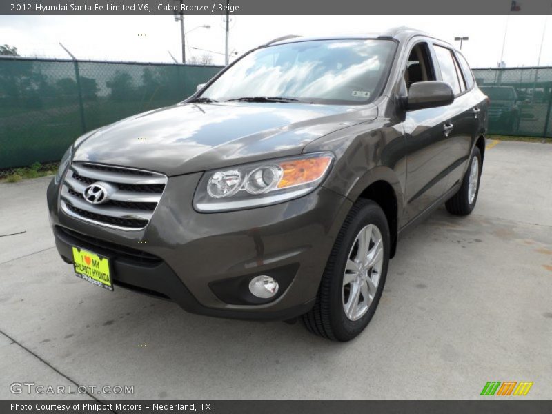 Cabo Bronze / Beige 2012 Hyundai Santa Fe Limited V6