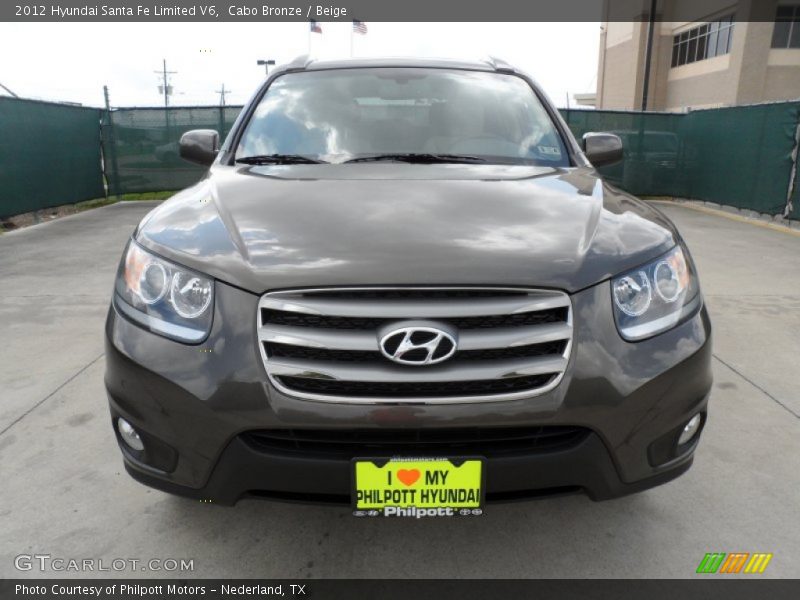 Cabo Bronze / Beige 2012 Hyundai Santa Fe Limited V6