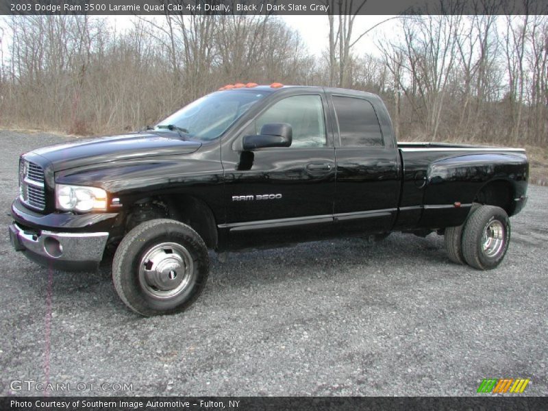 Black / Dark Slate Gray 2003 Dodge Ram 3500 Laramie Quad Cab 4x4 Dually