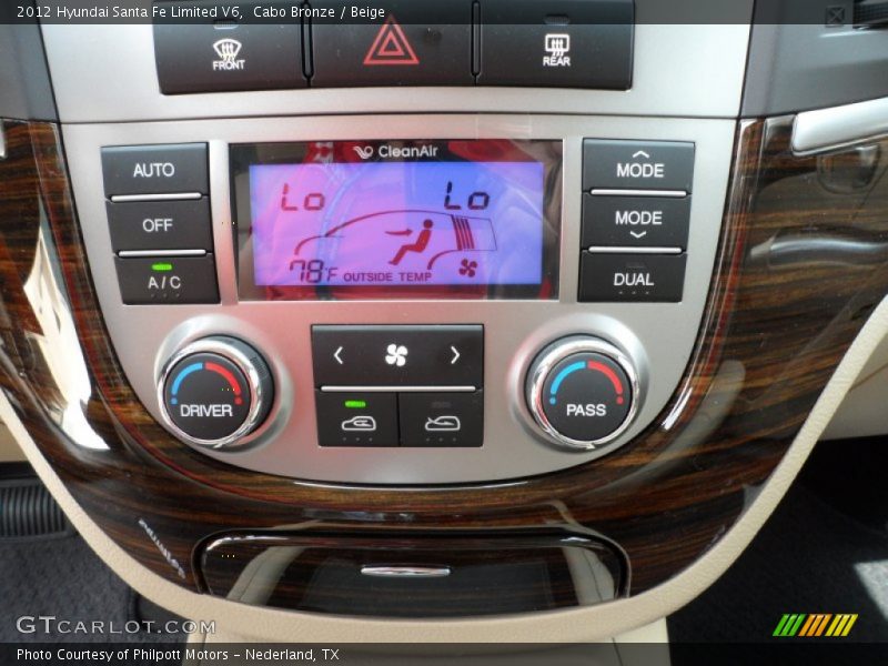 Cabo Bronze / Beige 2012 Hyundai Santa Fe Limited V6