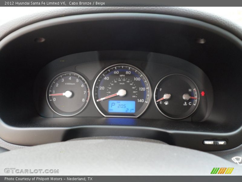 Cabo Bronze / Beige 2012 Hyundai Santa Fe Limited V6