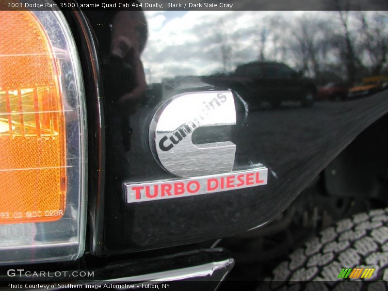 Black / Dark Slate Gray 2003 Dodge Ram 3500 Laramie Quad Cab 4x4 Dually