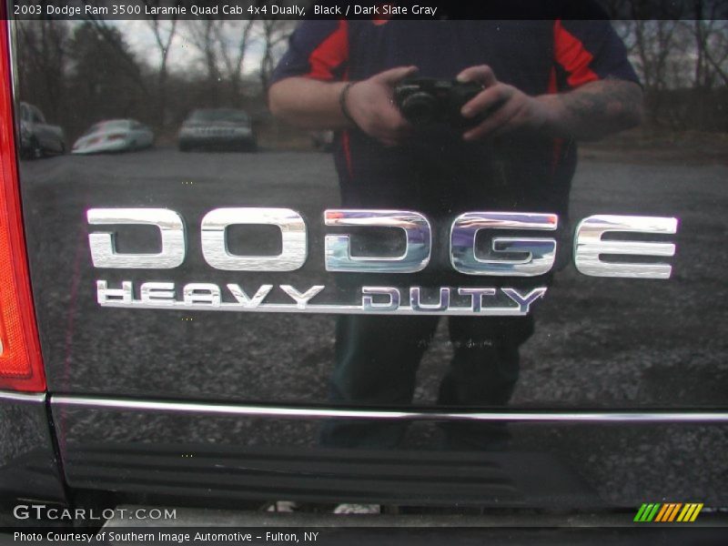 Black / Dark Slate Gray 2003 Dodge Ram 3500 Laramie Quad Cab 4x4 Dually