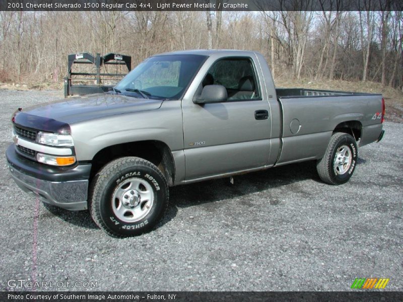 Light Pewter Metallic / Graphite 2001 Chevrolet Silverado 1500 Regular Cab 4x4