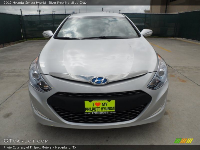 Silver Frost Metallic / Gray 2012 Hyundai Sonata Hybrid