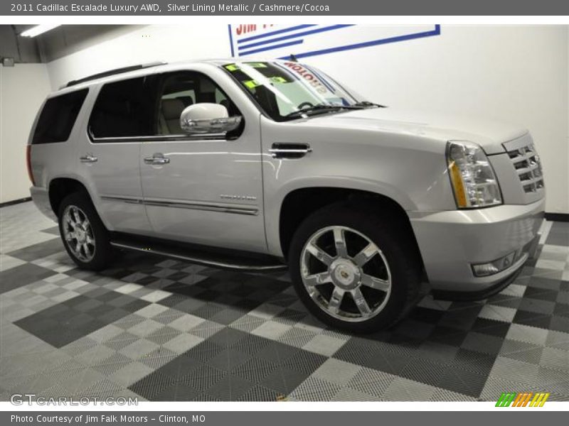 Silver Lining Metallic / Cashmere/Cocoa 2011 Cadillac Escalade Luxury AWD