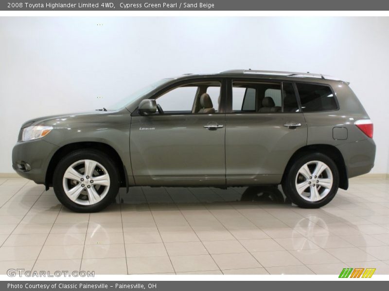 Cypress Green Pearl / Sand Beige 2008 Toyota Highlander Limited 4WD