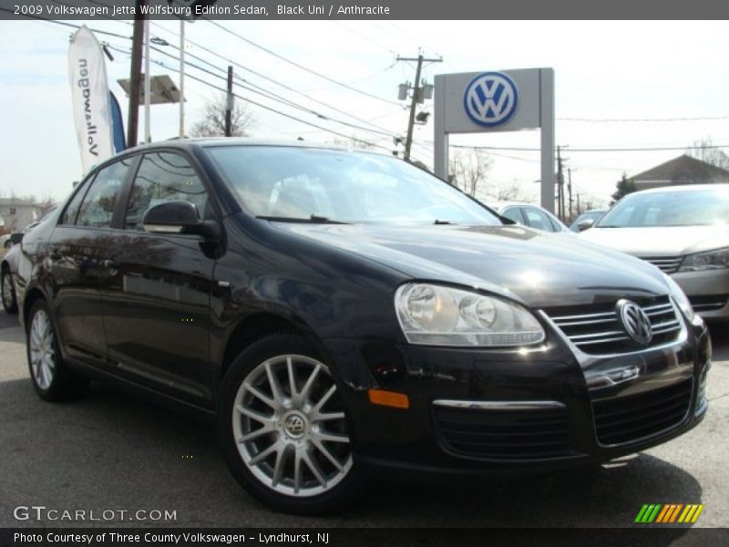 Black Uni / Anthracite 2009 Volkswagen Jetta Wolfsburg Edition Sedan
