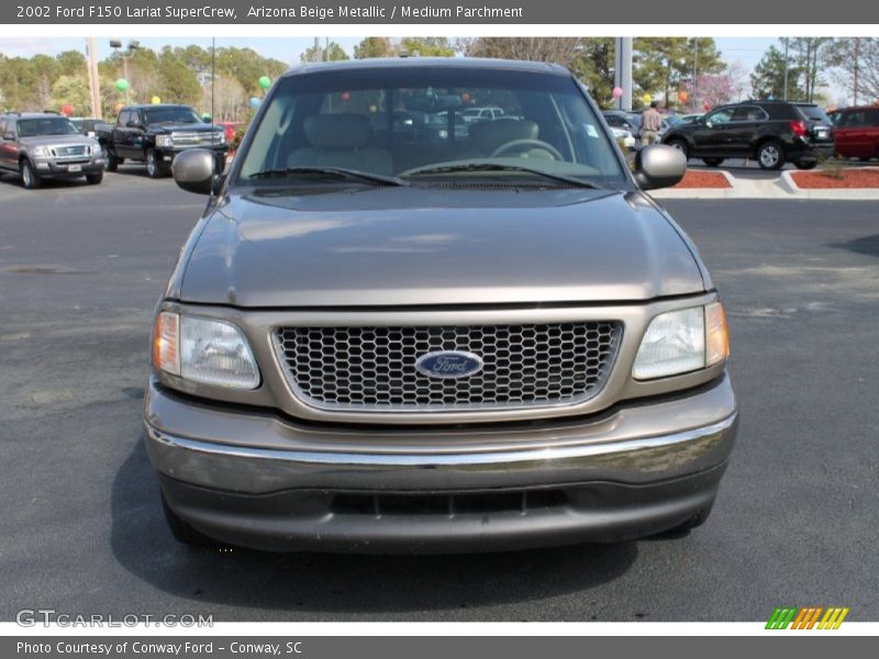 Arizona Beige Metallic / Medium Parchment 2002 Ford F150 Lariat SuperCrew
