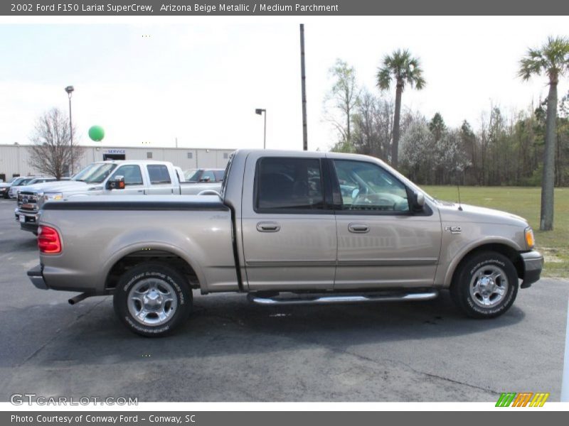 Arizona Beige Metallic / Medium Parchment 2002 Ford F150 Lariat SuperCrew
