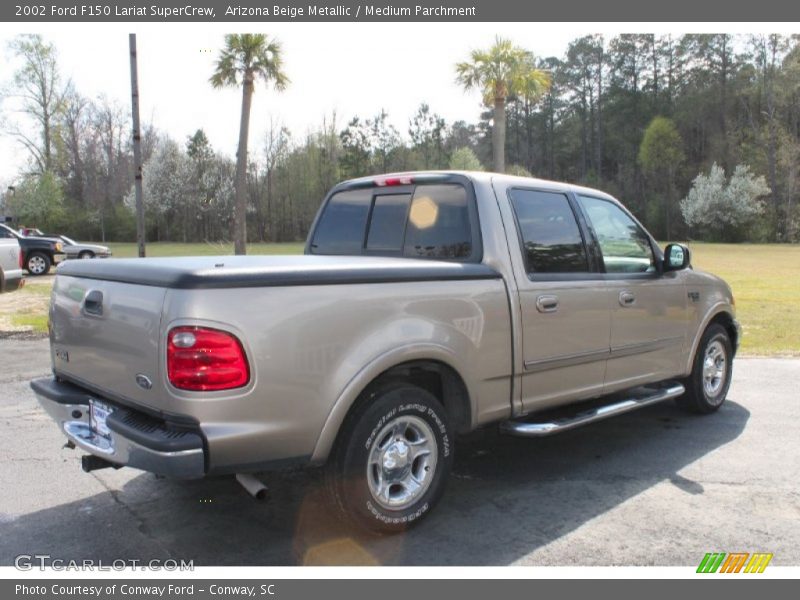 Arizona Beige Metallic / Medium Parchment 2002 Ford F150 Lariat SuperCrew