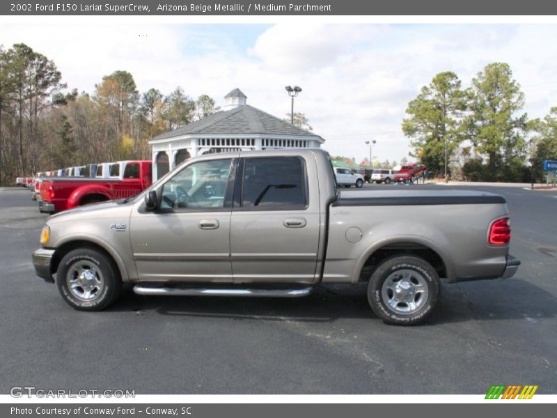Arizona Beige Metallic / Medium Parchment 2002 Ford F150 Lariat SuperCrew