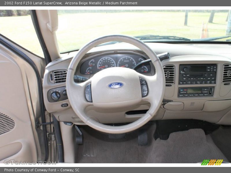 Arizona Beige Metallic / Medium Parchment 2002 Ford F150 Lariat SuperCrew