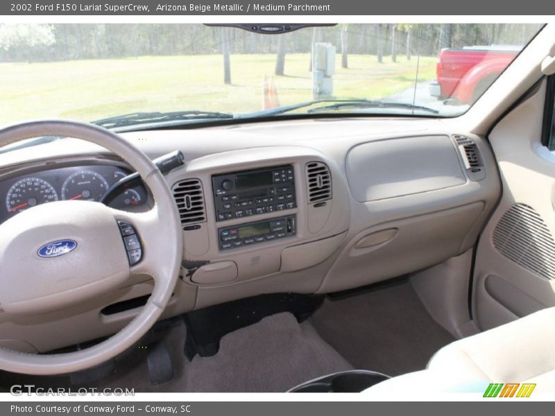 Arizona Beige Metallic / Medium Parchment 2002 Ford F150 Lariat SuperCrew
