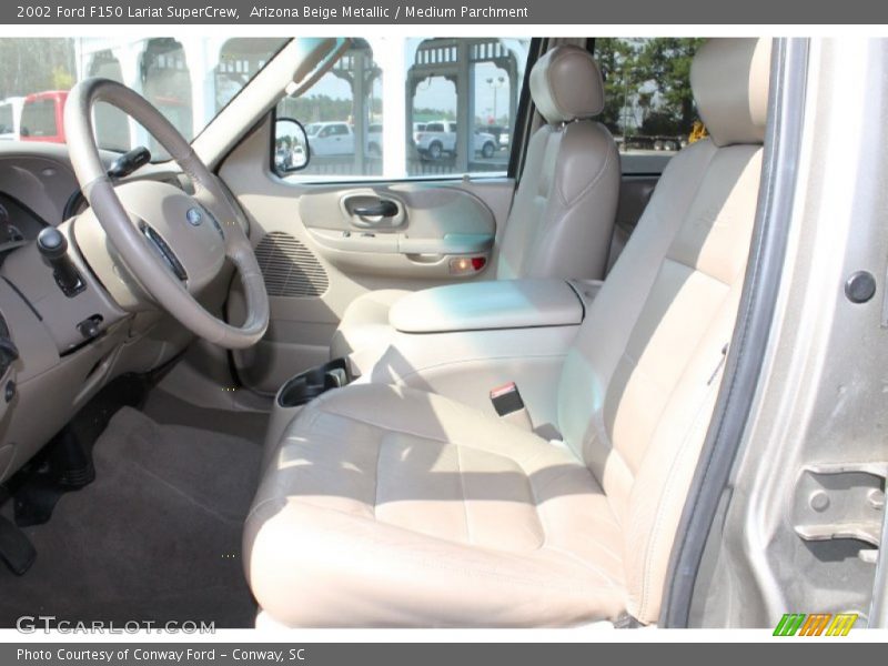 Arizona Beige Metallic / Medium Parchment 2002 Ford F150 Lariat SuperCrew