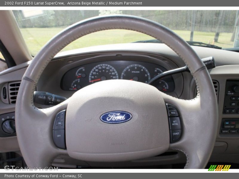 Arizona Beige Metallic / Medium Parchment 2002 Ford F150 Lariat SuperCrew