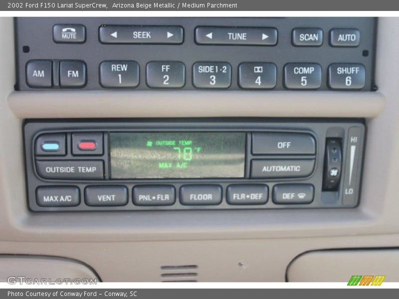 Arizona Beige Metallic / Medium Parchment 2002 Ford F150 Lariat SuperCrew