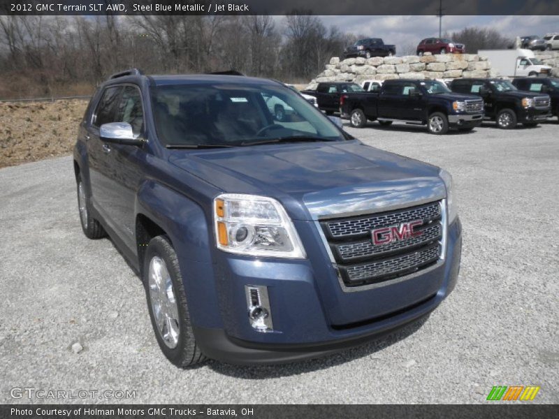 Steel Blue Metallic / Jet Black 2012 GMC Terrain SLT AWD