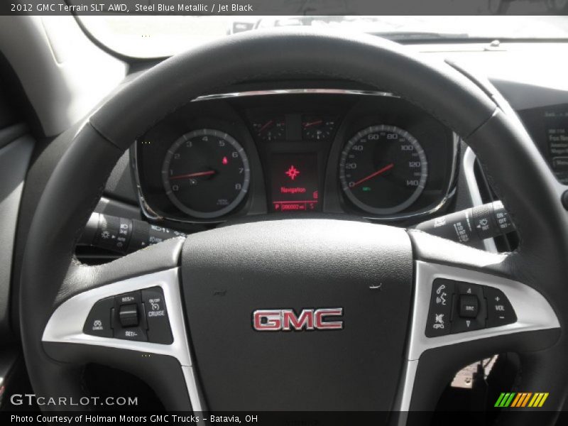 Steel Blue Metallic / Jet Black 2012 GMC Terrain SLT AWD