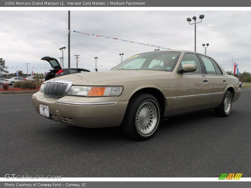 Harvest Gold Metallic / Medium Parchment 2000 Mercury Grand Marquis LS