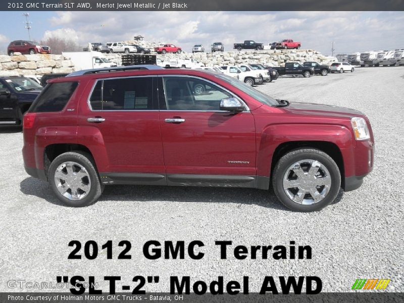 Merlot Jewel Metallic / Jet Black 2012 GMC Terrain SLT AWD