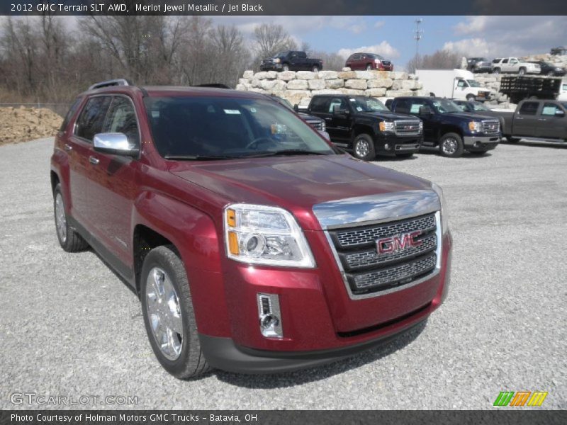 Merlot Jewel Metallic / Jet Black 2012 GMC Terrain SLT AWD