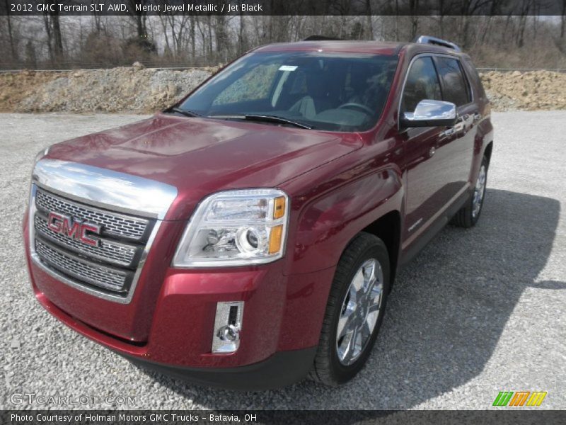 Merlot Jewel Metallic / Jet Black 2012 GMC Terrain SLT AWD