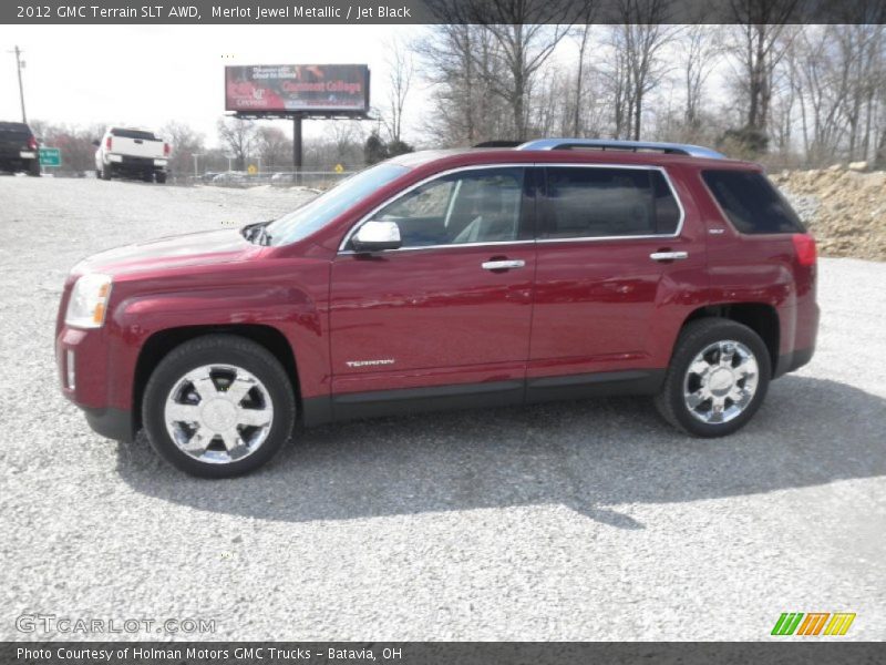Merlot Jewel Metallic / Jet Black 2012 GMC Terrain SLT AWD