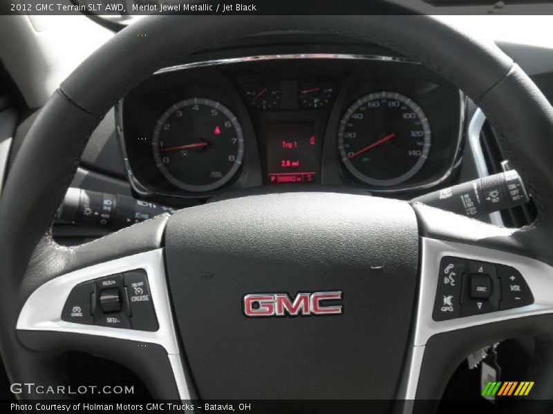 Merlot Jewel Metallic / Jet Black 2012 GMC Terrain SLT AWD