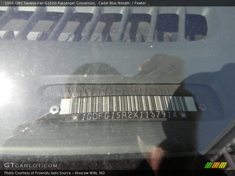 Cadet Blue Metallic / Pewter 1999 GMC Savana Van G1500 Passenger Conversion