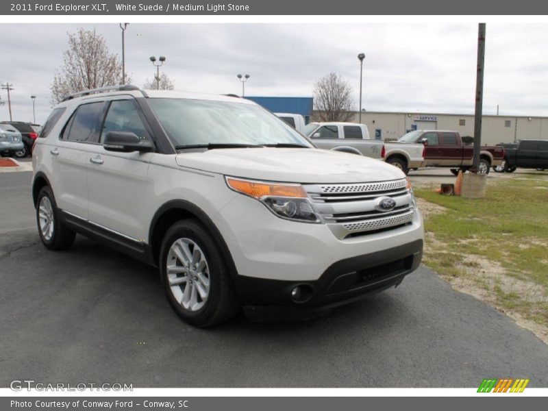 White Suede / Medium Light Stone 2011 Ford Explorer XLT