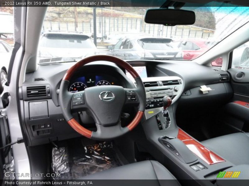 Tungsten Silver Metallic / Black 2012 Lexus RX 350 AWD